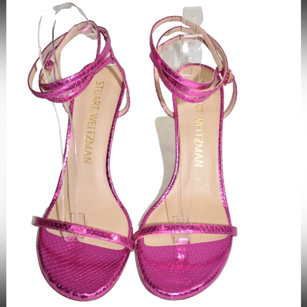 STUART WEITZMAN
Barelynude 100 Wrap Sandal NUDIST LEATHER PINK Size 8.5 NWB - Picture 2 of 14